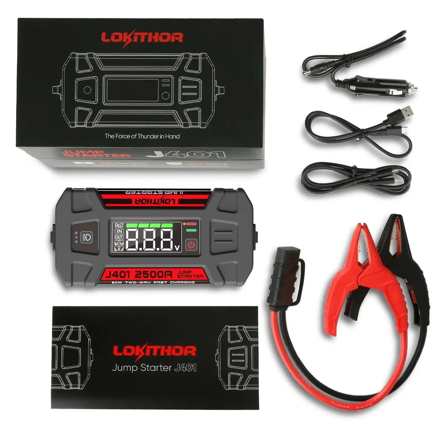 LOKITHOR 2500A 12V 3-in-1 Booster – KIT-LT-J401