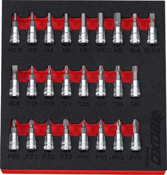 Boxo BX309-R2 1/4" Master Bit Socket Set - 25 Piece