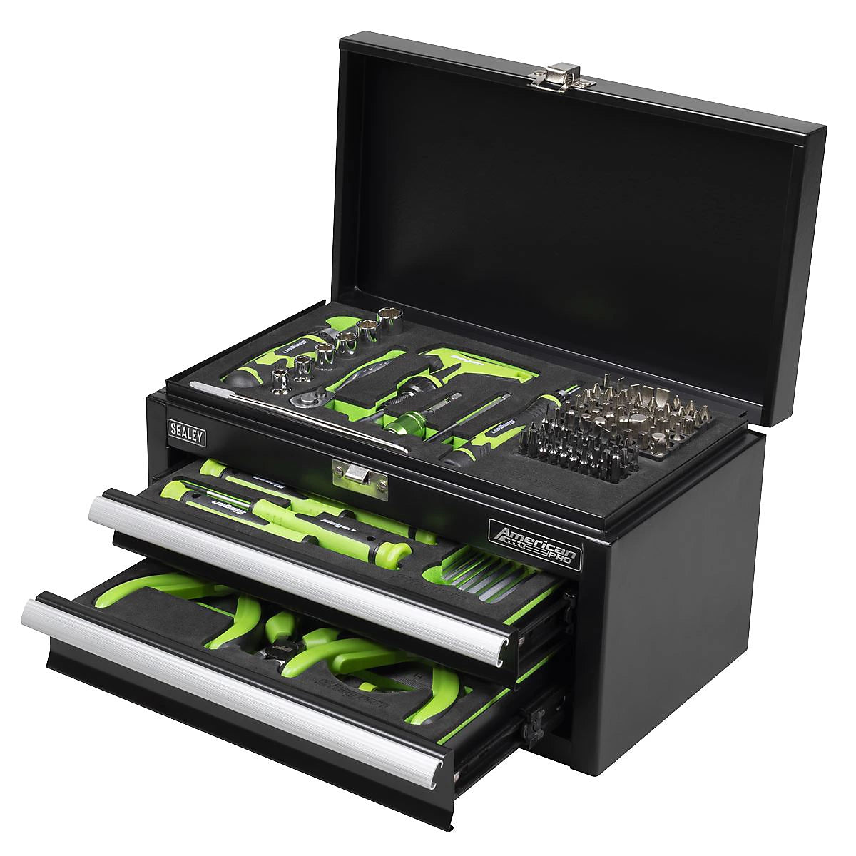 Sealey  Mini Toolbox 2 Drawer with 111pc Tool Kit