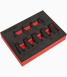 Sealey 
Premier Low Profile Hex Impact Socket Bit Set 1/4" & 3/8"Sq Drive 9pc