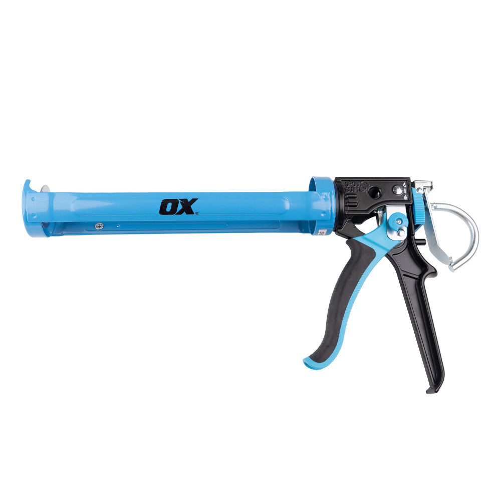 OX Tools 400mL Heavy Duty Caulk Gun - 25:1 /12:1 Dual Thrust Ratio
